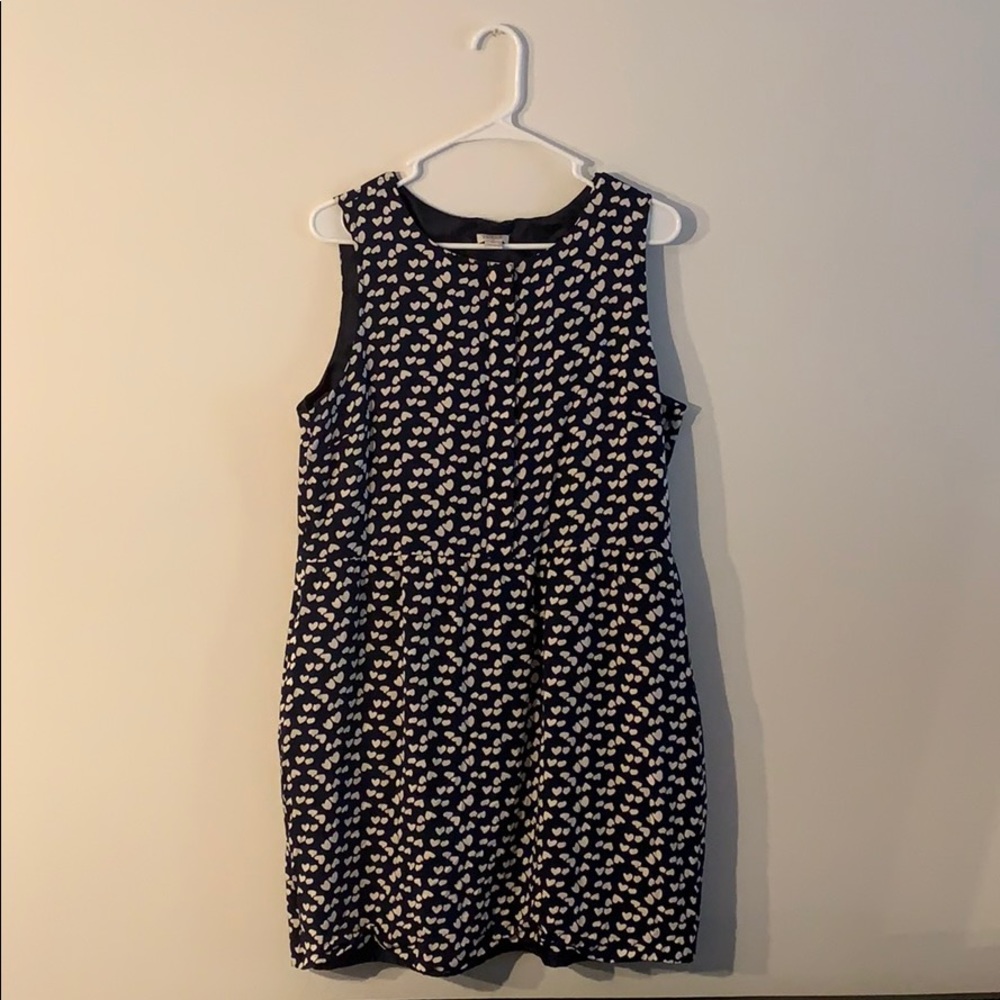 JCREW NAVY HEART DRESS